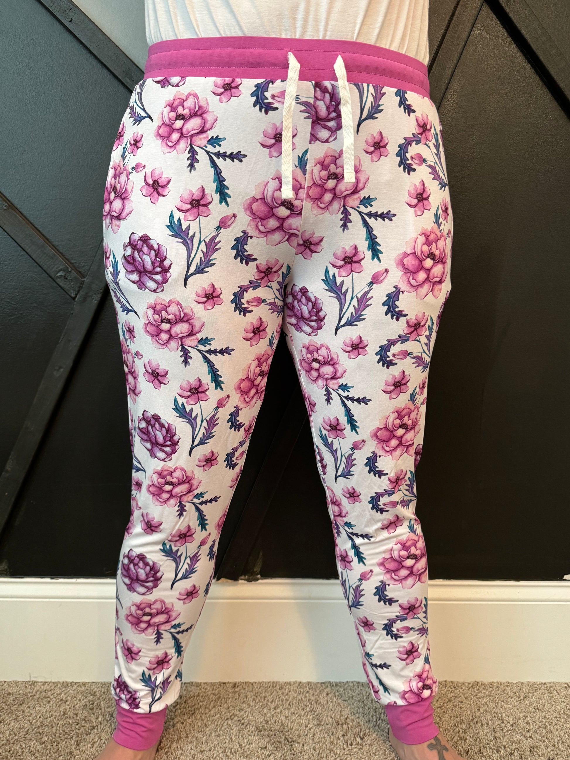 Purple Peony Joggers